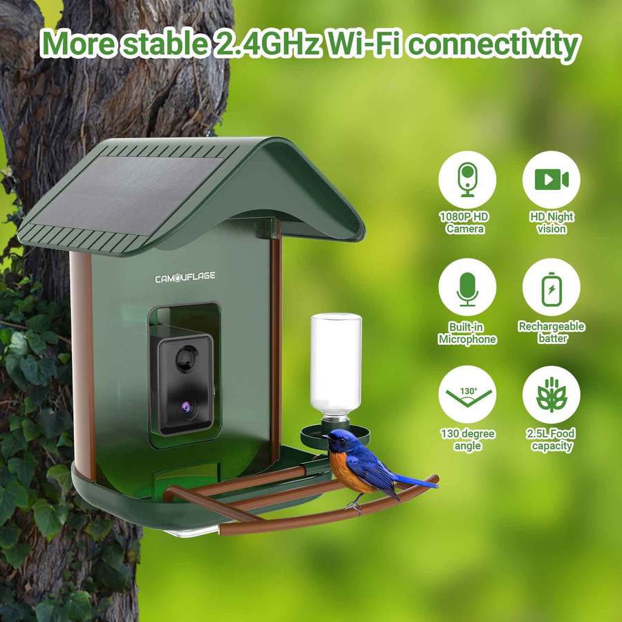 Hranitoare inteligentă pentru păsări cu detectare a speciilor prin IA 