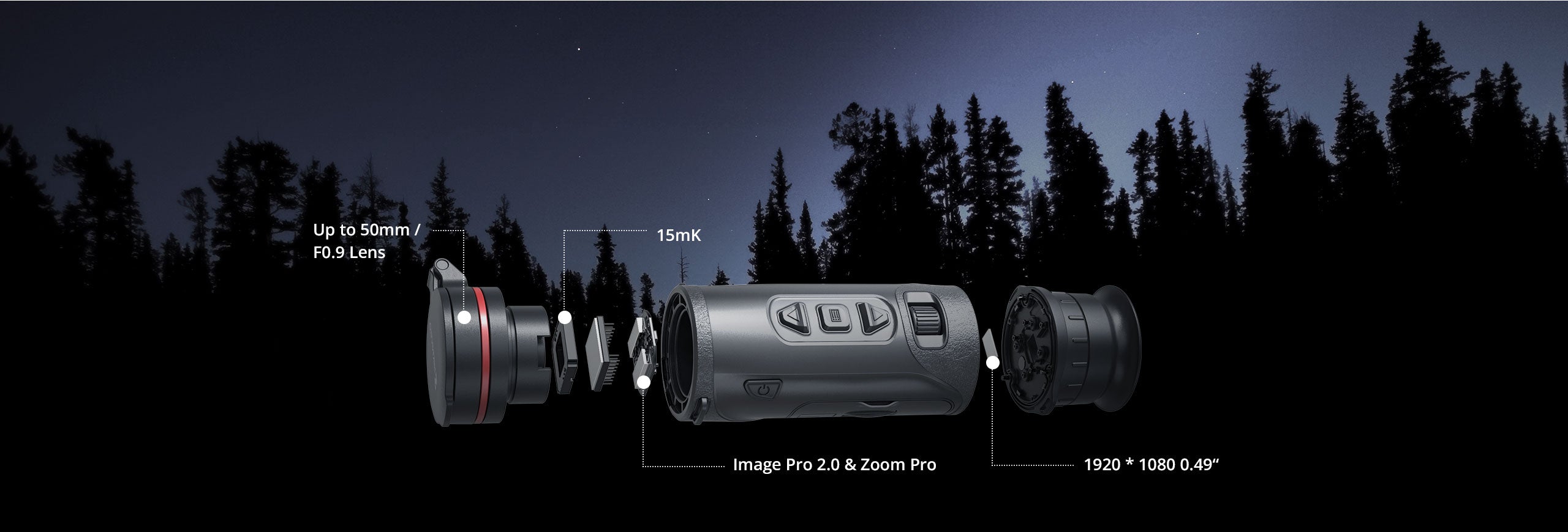 Monocular Termic Hikmicro Falcon 2 FQ50LV 2.0 cu telemetru 