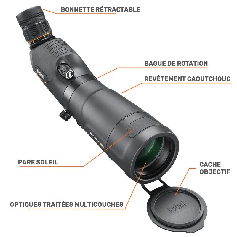 Lunetă terestră Bushnell Trophy Extreme 20-60X65 înclinată 