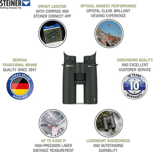 Binoclu Steiner eRanger LRF 10x42 cu telemetru integrat 